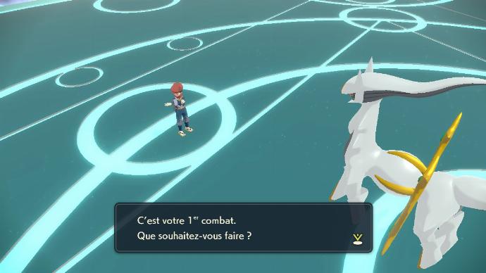 premier combat choix Arceus