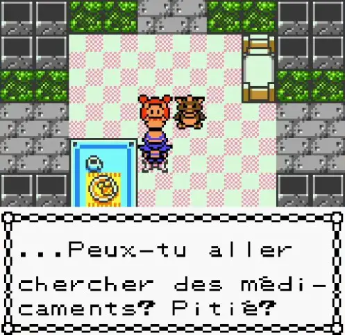 screen du jeu où jasmine dit "peux tu aller chercher des médicaments ? pitié ?"